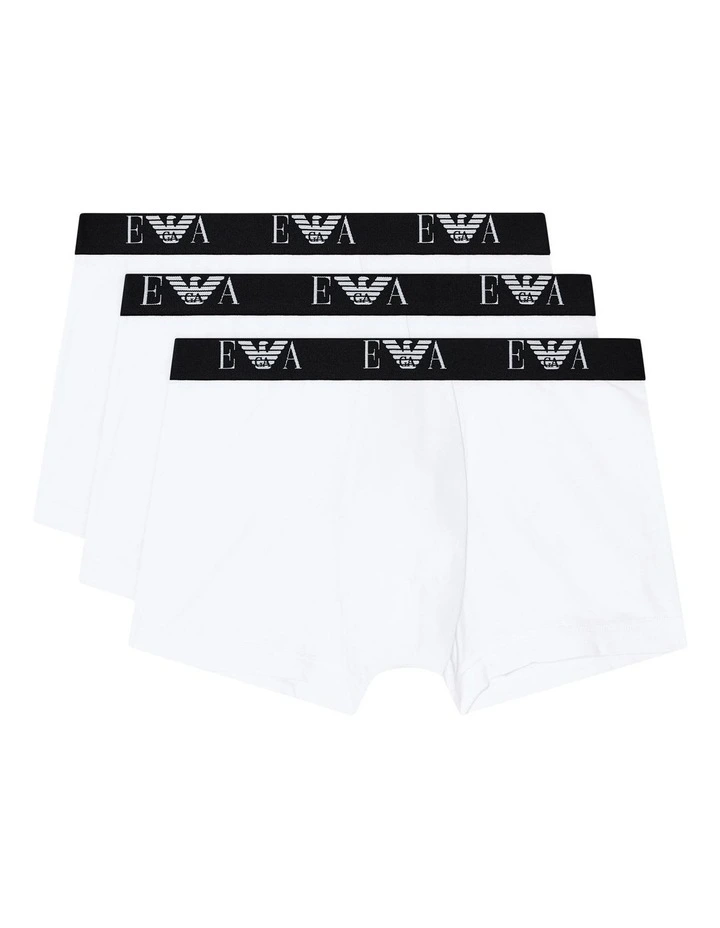 Bold Monogram Trunks 3 Pack in White image 1