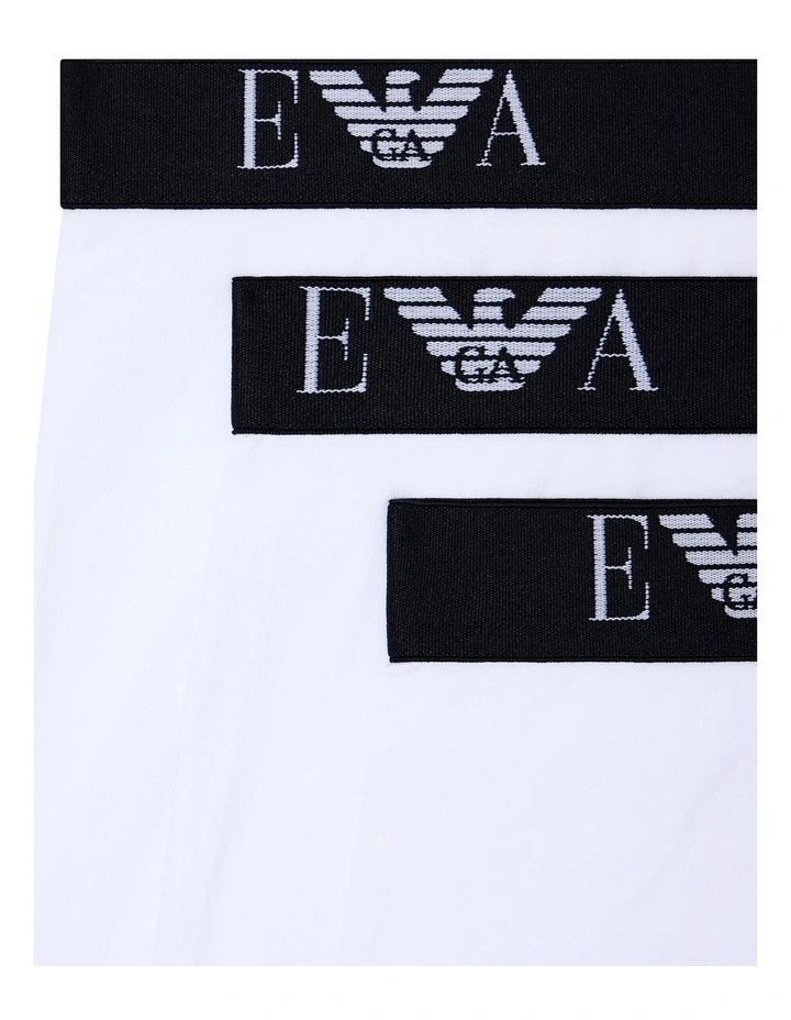 Bold Monogram Trunks 3 Pack in White image 4