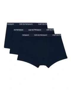 Core Logo Trunks 3 Pack in Blue