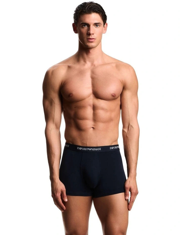 Core Logo Trunks 3 Pack in Blue image 2