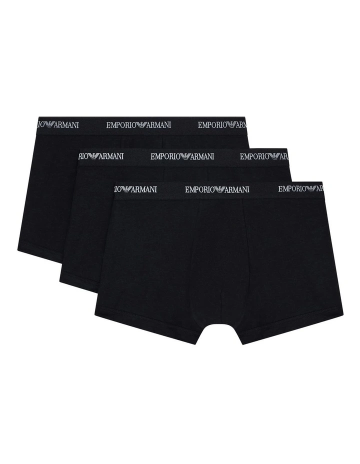 Core Logo Trunks 3 Pack in Black image 1