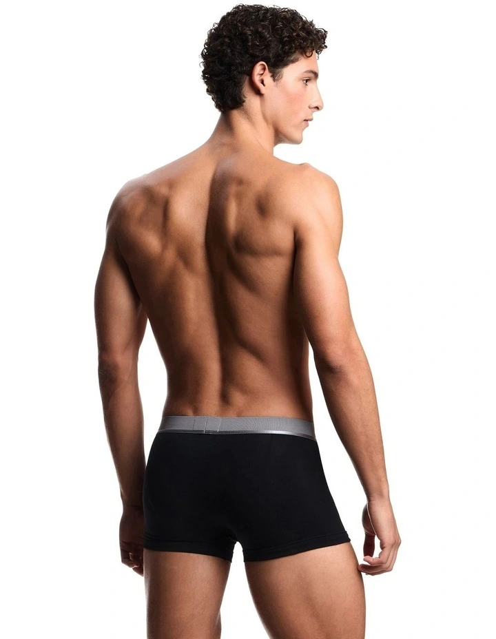 Shiny Logo Trunks 3 Pack in Black image 3