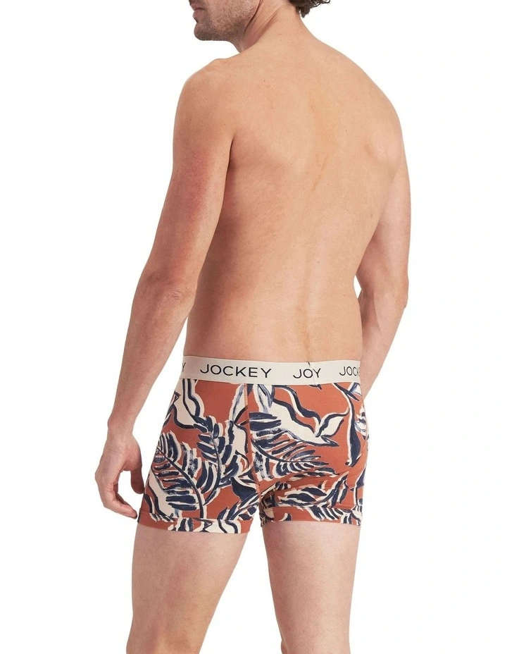 No Ride Up Cotton Trunk 2 Pack in Print 3Bd image 3