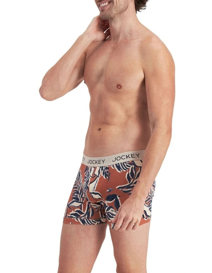 No Ride Up Cotton Trunk 2 Pack in Print 3Bd image 7