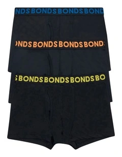 Classic Microfibre Trunk 3 Pack in Black