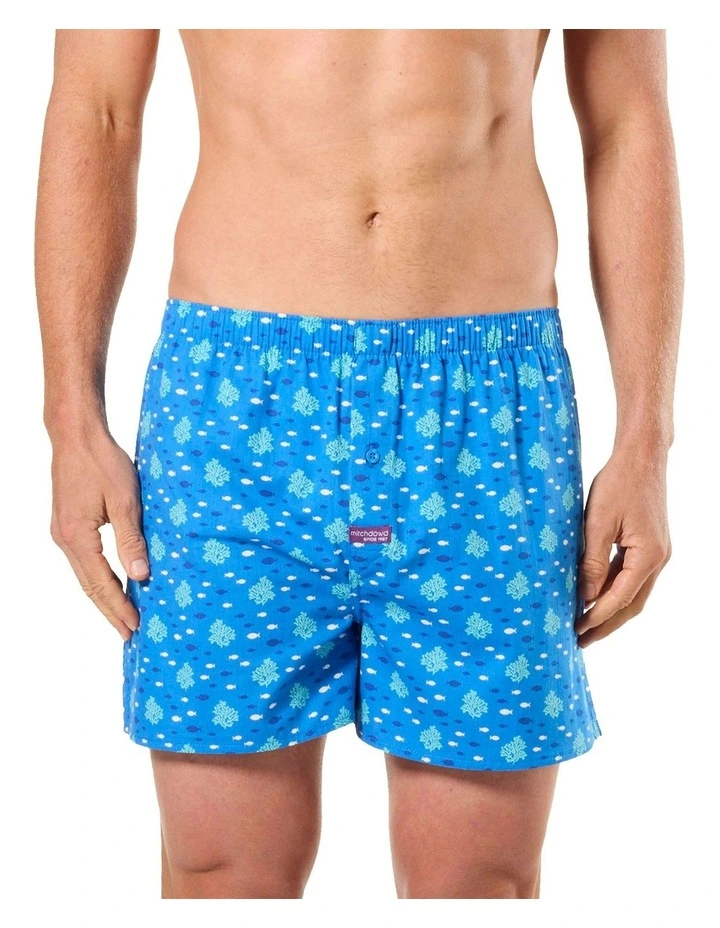 5 Pack Cotton Woven Boxer Shorts - Summer Seas image 2