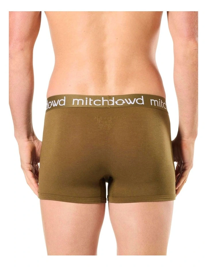 Plain Bamboo Trunks 3 Pack in Multi image 4
