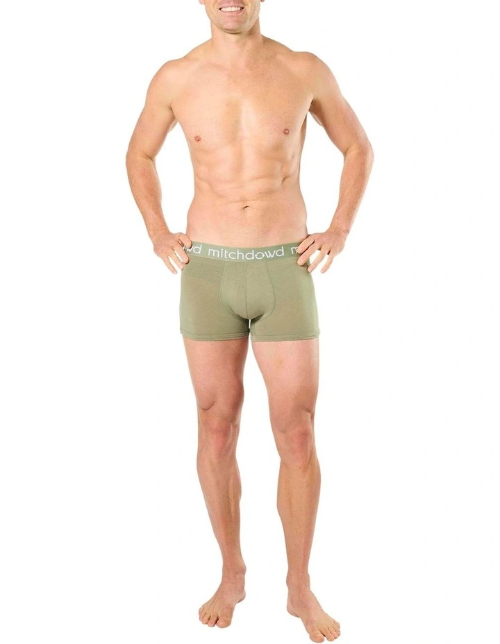 Plain Bamboo Trunks 3 Pack in Multi image 5
