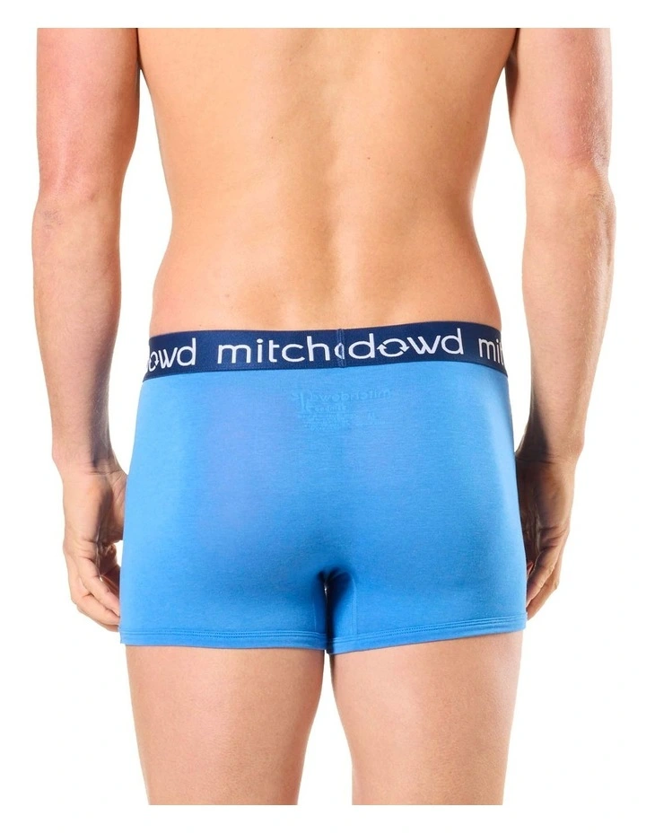 Plain Bamboo Trunks Pack Of 3 in Blue image 4