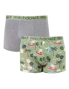 Surf Pups Bamboo Trunks 2 Pack in Multi