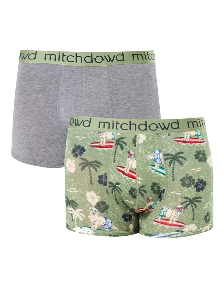 Surf Pups Bamboo Trunks 2 Pack in Multi image 1