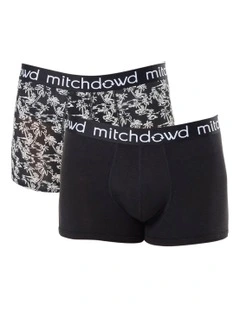 Palms Bamboo Trunks 2 Pack in Black/White
