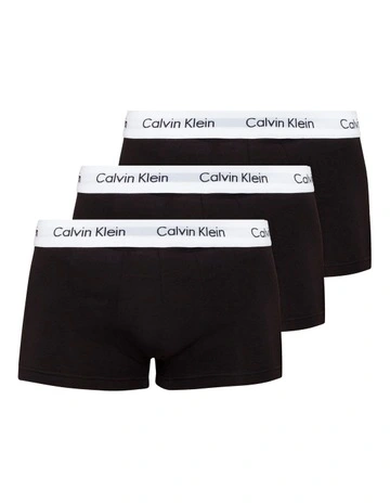 Cotton Stretch Trunk 3 Pack in Black