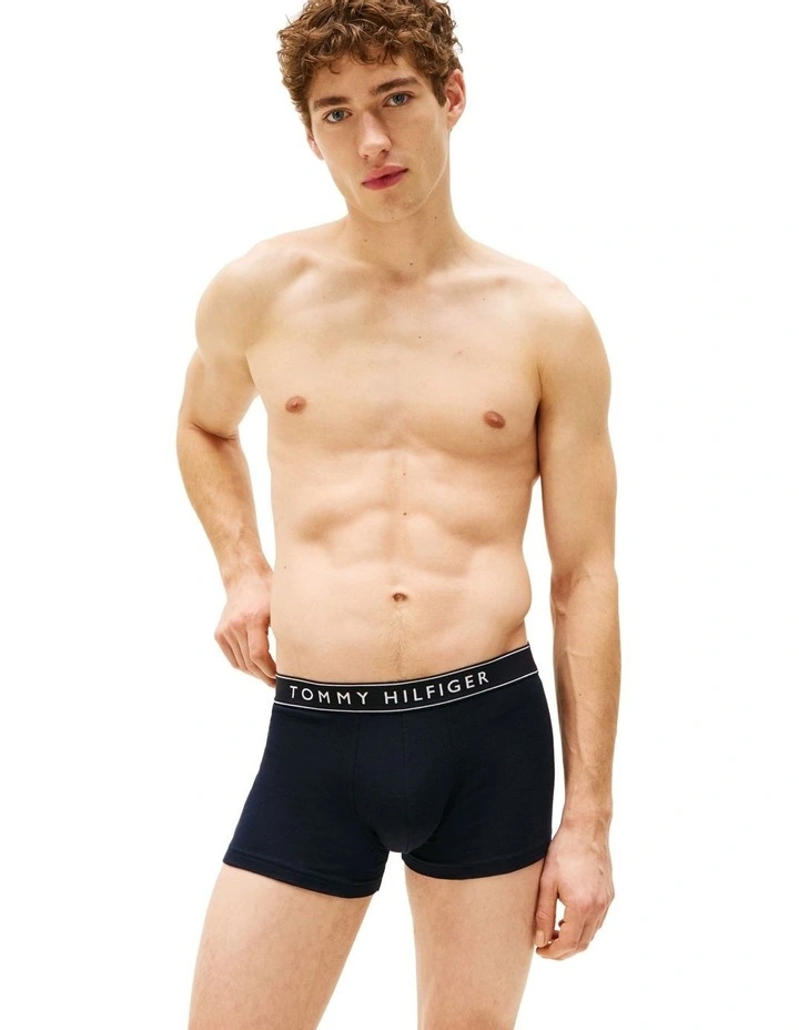 3-Pack Everyday Essentials Cotton Trunks in Assorted image 2