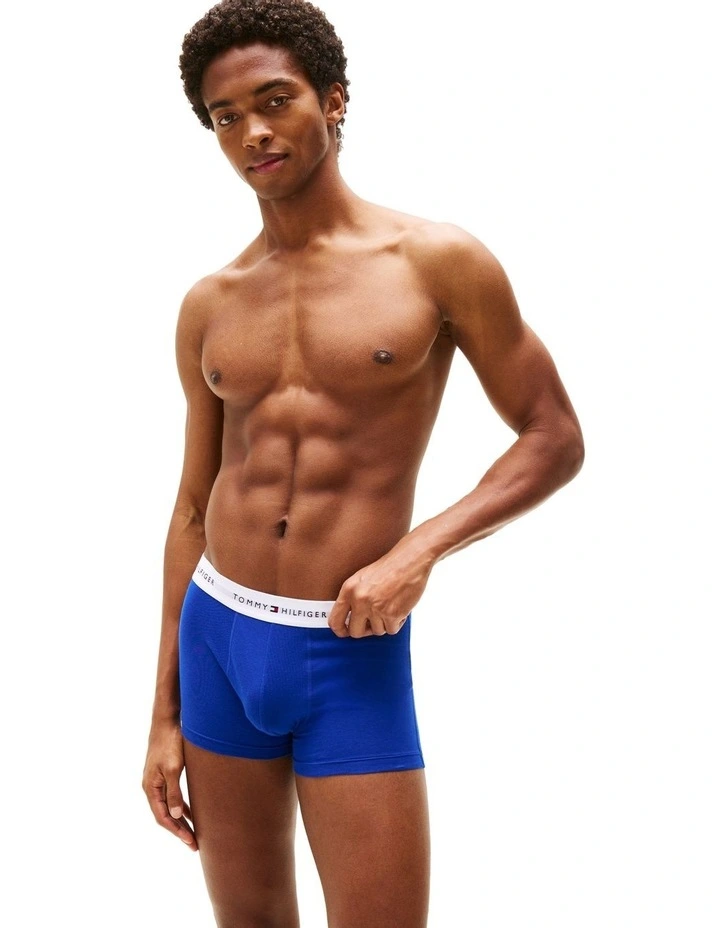 Signature Logo Waistband Trunks 5-Pack in Multi image 2