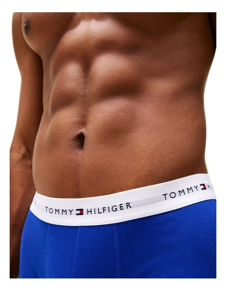 Signature Logo Waistband Trunks 5-Pack in Multi image 3