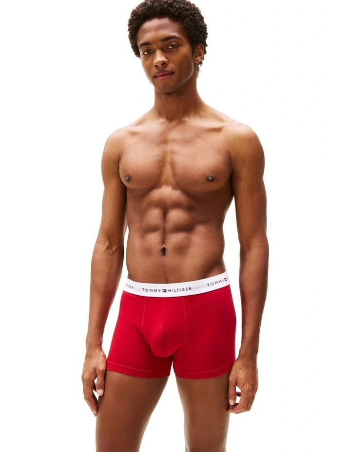Signature Logo Waistband Trunks 5-Pack in Multi image 5