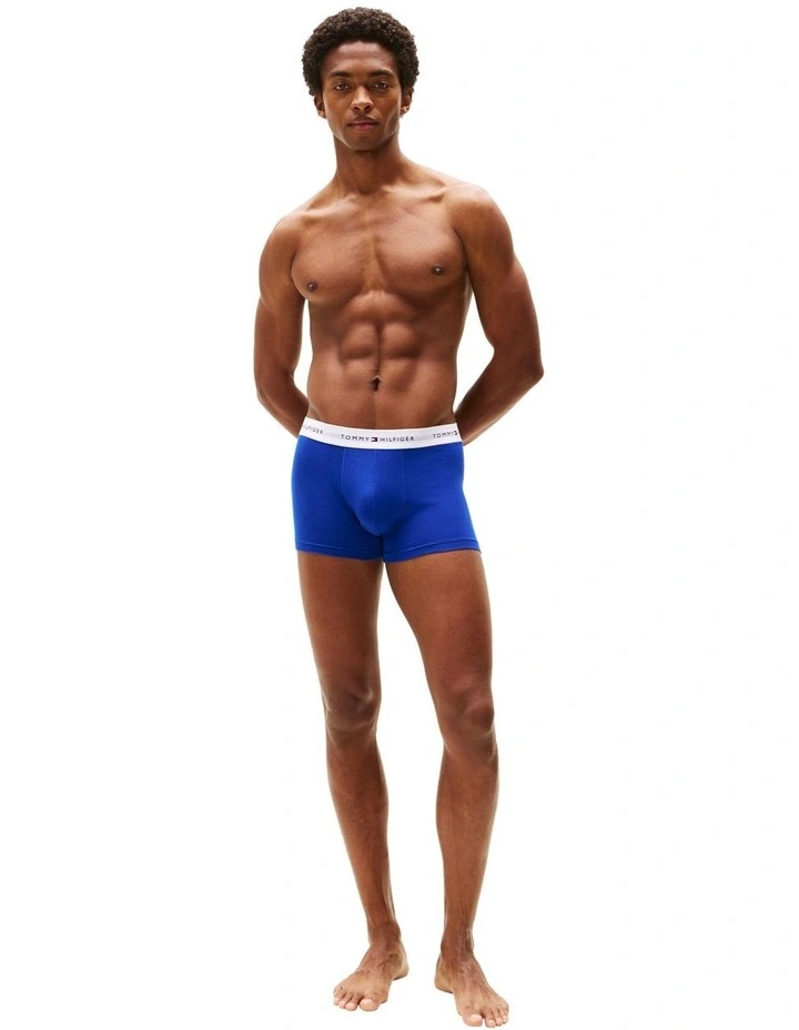 Signature Logo Waistband Trunks 5-Pack in Multi image 6