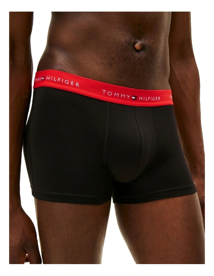Signature Logo Waistband Trunks 7-Pack in Multi image 3