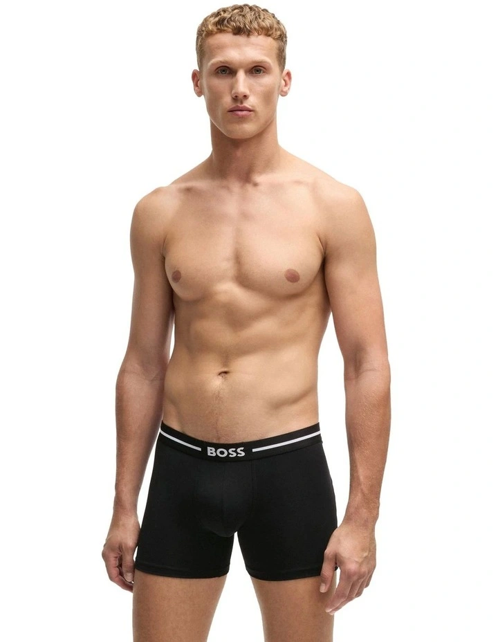Bold Cotton Stretch Boxer Briefs 3 Pack in Black image 2