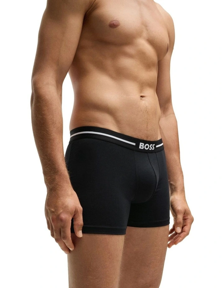 Bold Cotton Stretch Boxer Briefs 3 Pack in Black image 4