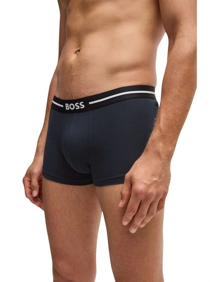 Bold Cotton Stretch Trunks 3 Pack in Multi image 4