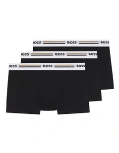 Revive Cotton Stretch Trunks 3 Pack in Black