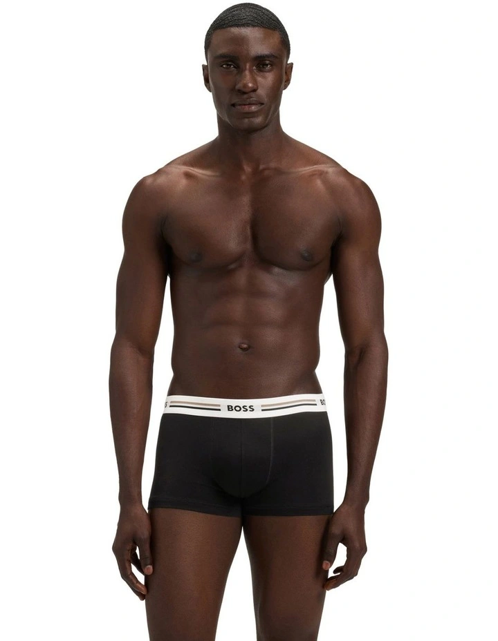 Revive Cotton Stretch Trunks 3 Pack in Black image 2