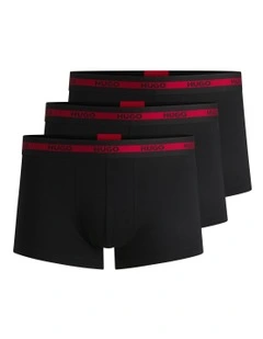 Triplet Planet Cotton Stretch Trunks 3 Pack in Black