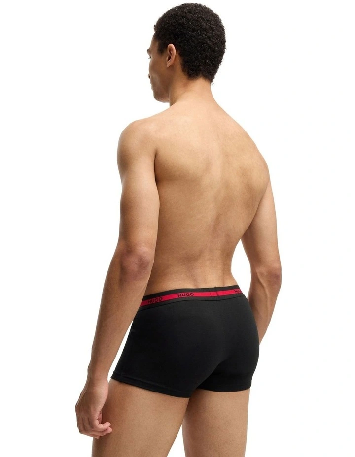 Triplet Planet Cotton Stretch Trunks 3 Pack in Black image 3