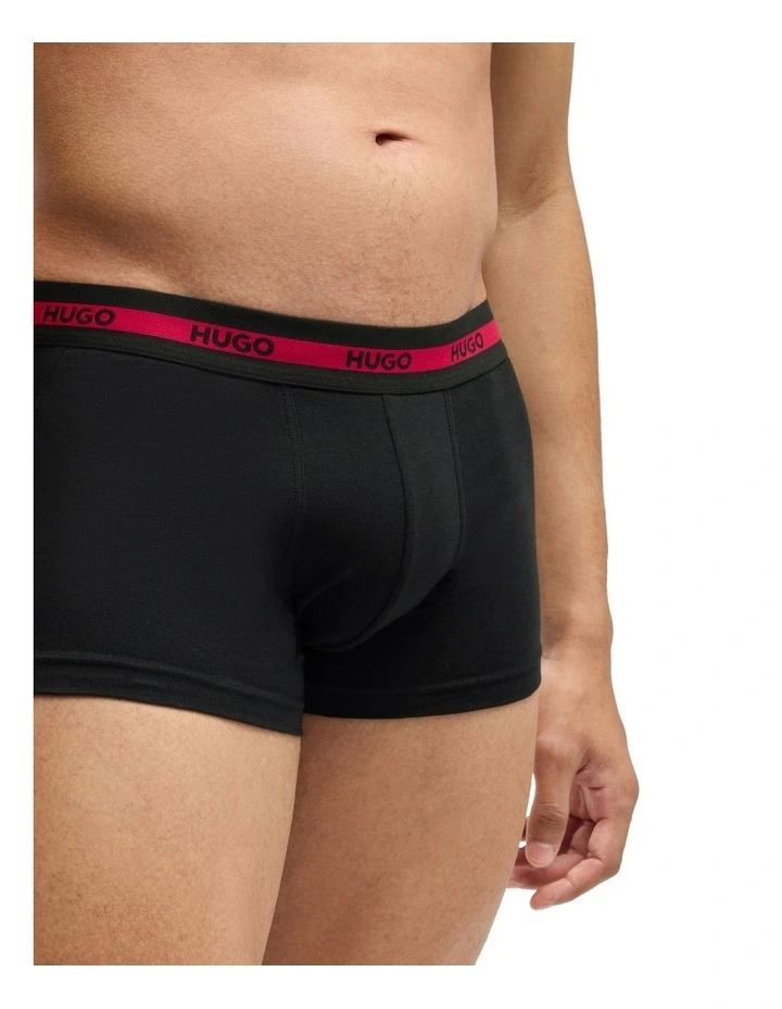 Triplet Planet Cotton Stretch Trunks 3 Pack in Black image 4