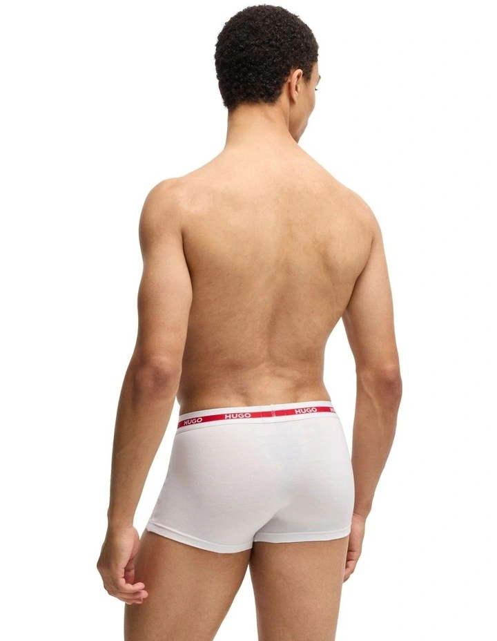 Triplet Planet Cotton Stretch Trunks 3 Pack in White image 3
