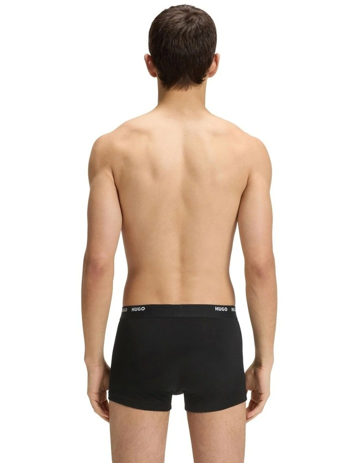 Cotton Stretch Trunks 5 Pack in Black image 3