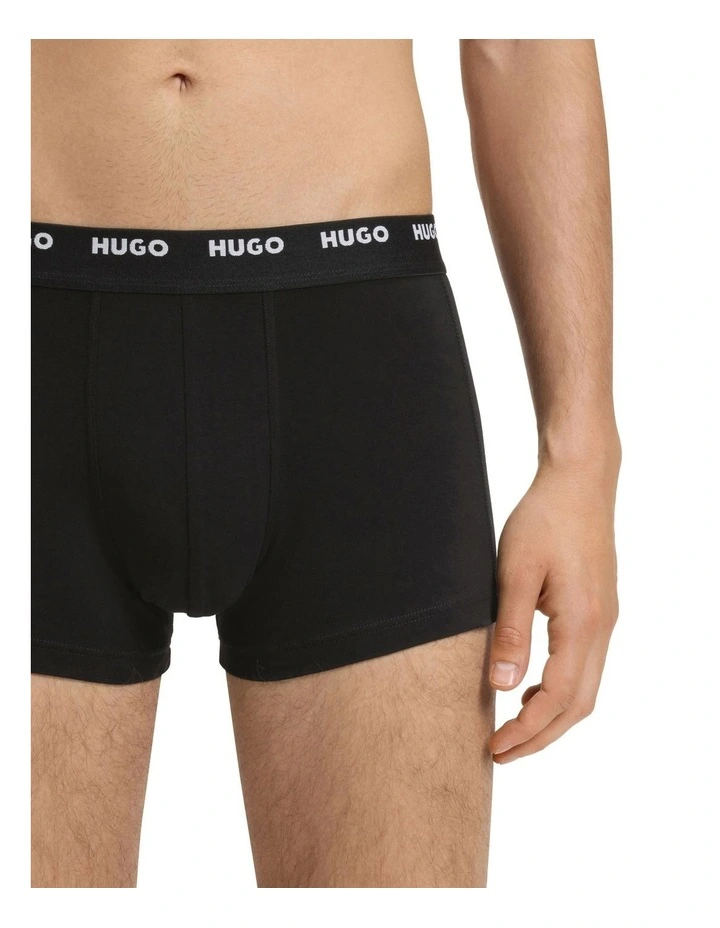 Cotton Stretch Trunks 5 Pack in Black image 4