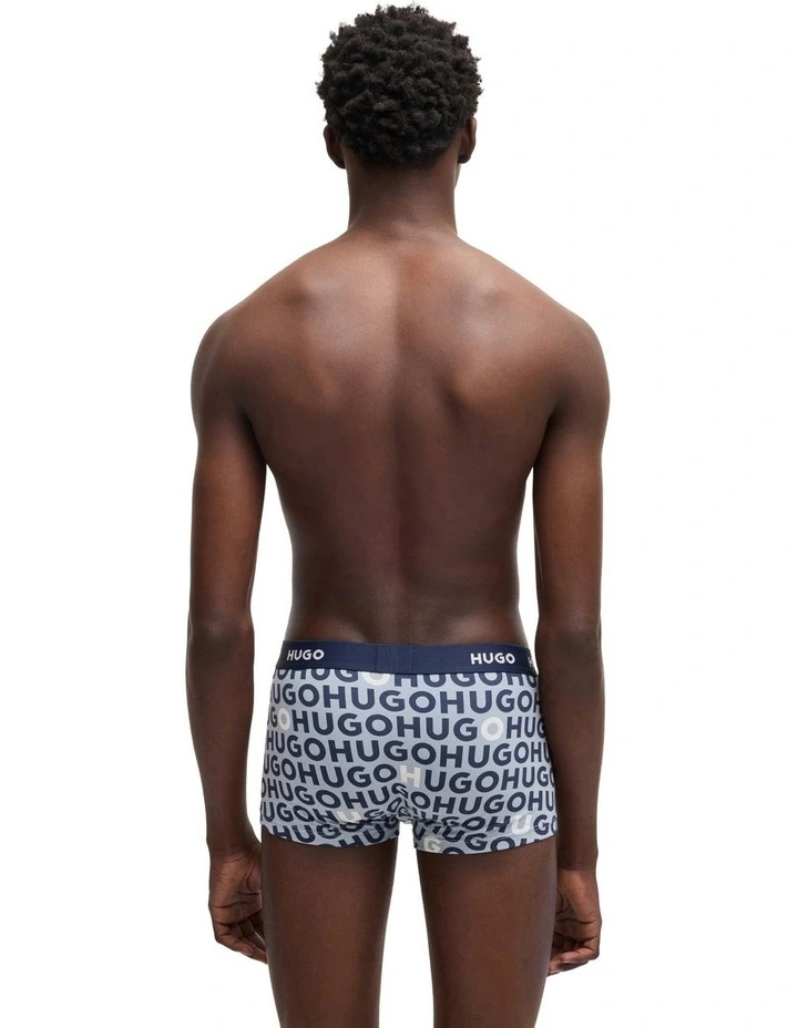 Triplet Cotton Stretch Trunks 3 Pack in Multi image 3