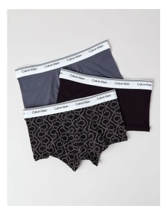 Balance Cotton Stretch Low Rise Trunks 3 Pack in Multi
