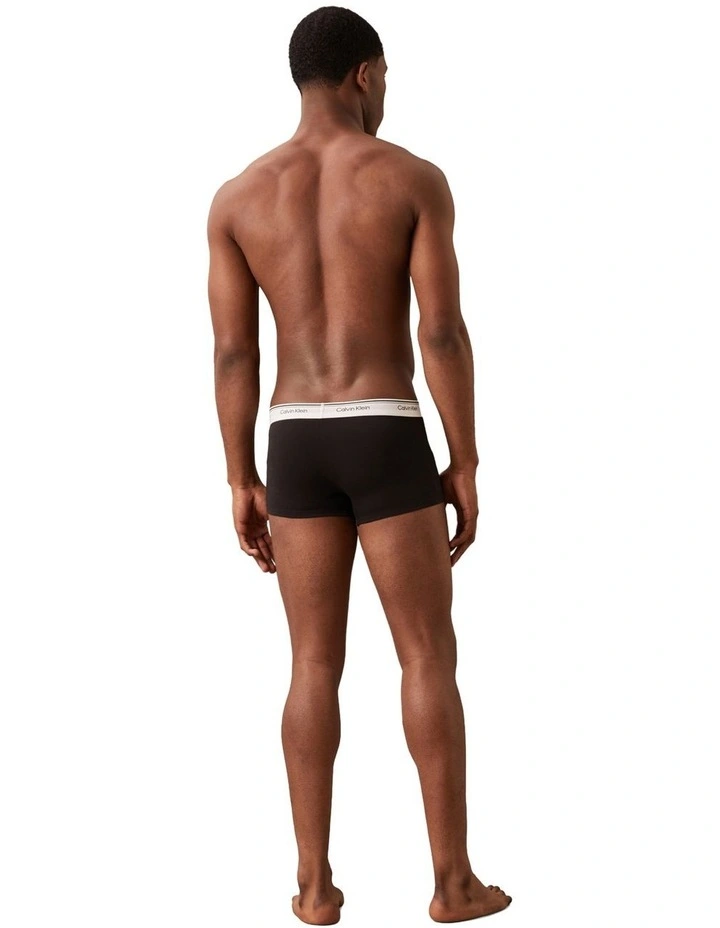 Balance Cotton Stretch Low Rise Trunks 3 Pack in Multi image 3