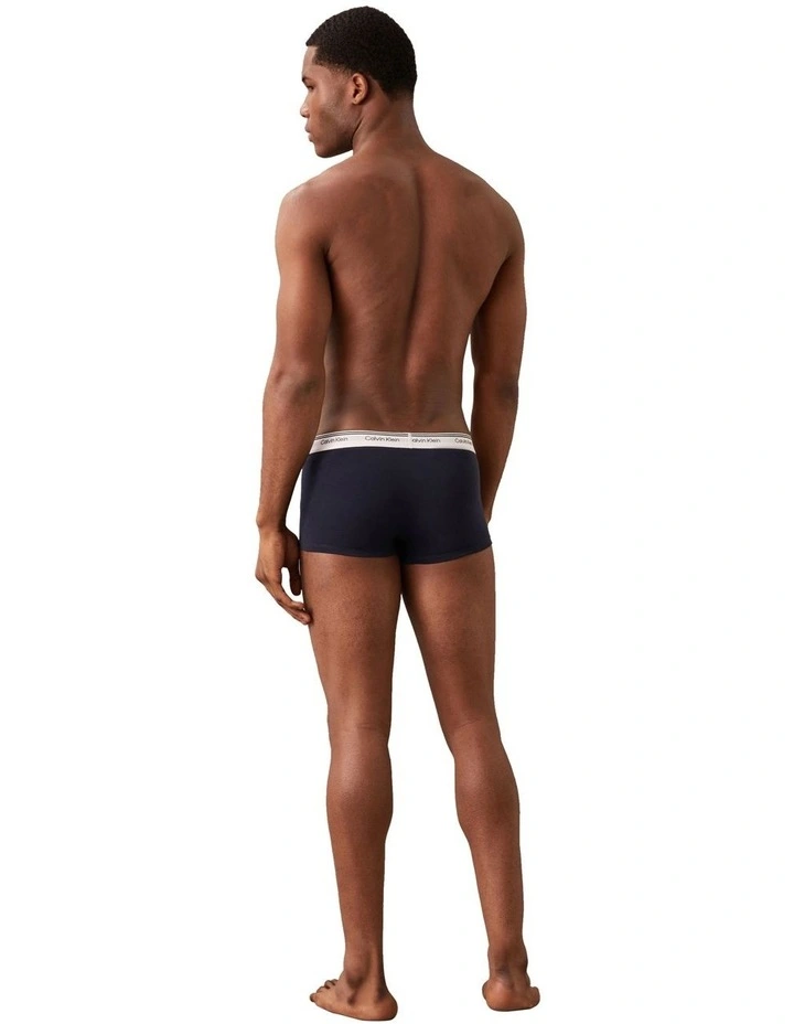 Balance Cotton Stretch Low Rise Trunks 3 Pack in Multi image 3