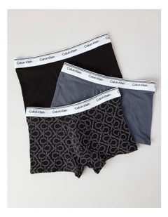 Balance Cotton Stretch Trunks 3 Pack in Multi