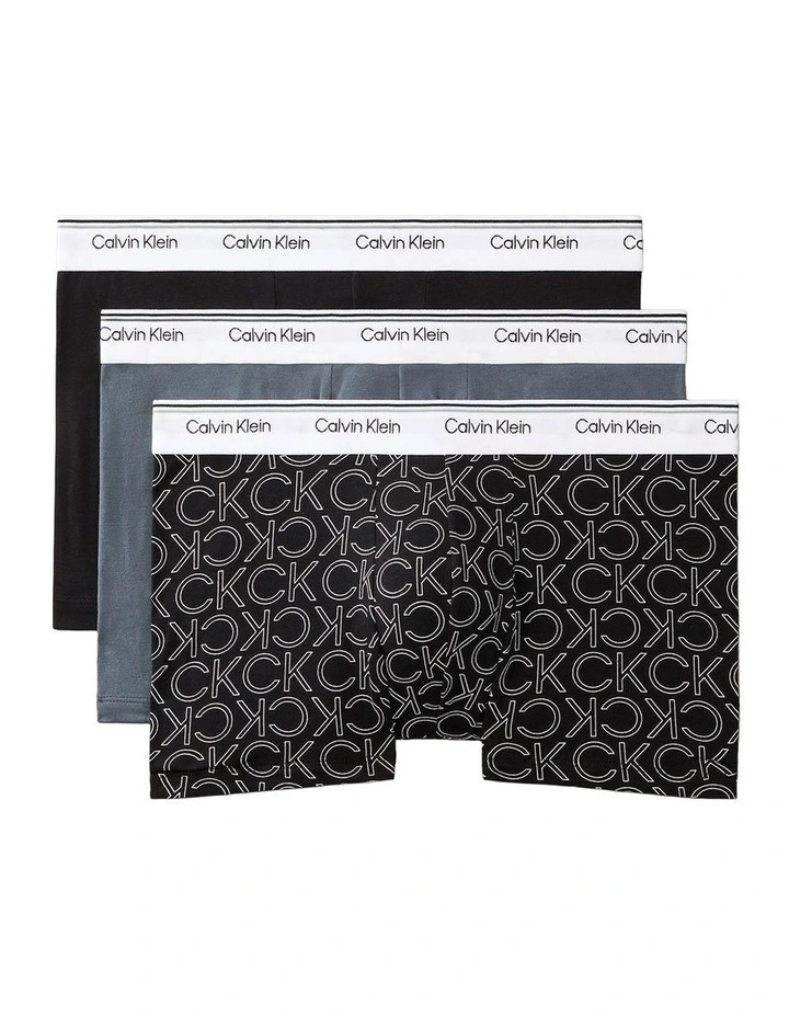 Balance Cotton Stretch Trunks 3 Pack in Multi image 1