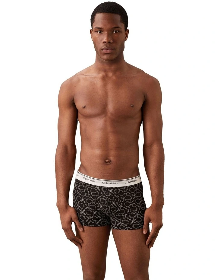 Balance Cotton Stretch Trunks 3 Pack in Multi image 4