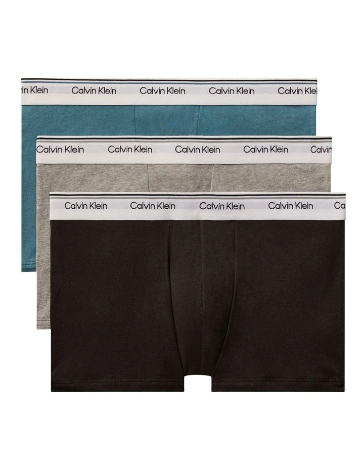 Balance Cotton Stretch Trunks Pack Of 3 in Multi image 1