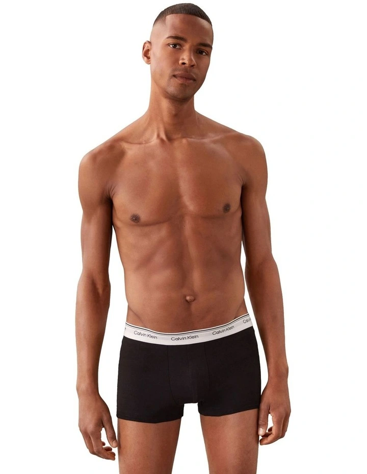 Balance Cotton Stretch Trunks Pack Of 3 in Multi image 2