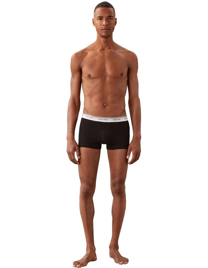 Balance Cotton Stretch Trunks Pack Of 3 in Multi image 4