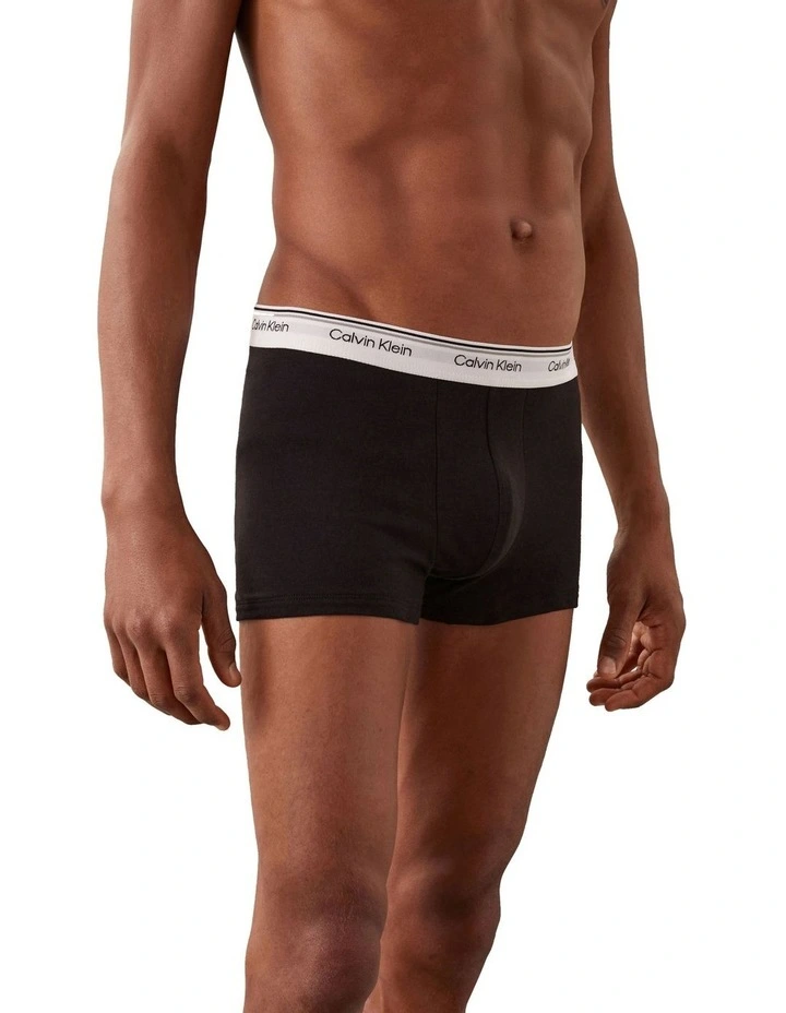 Balance Cotton Stretch Trunks Pack Of 3 in Multi image 5