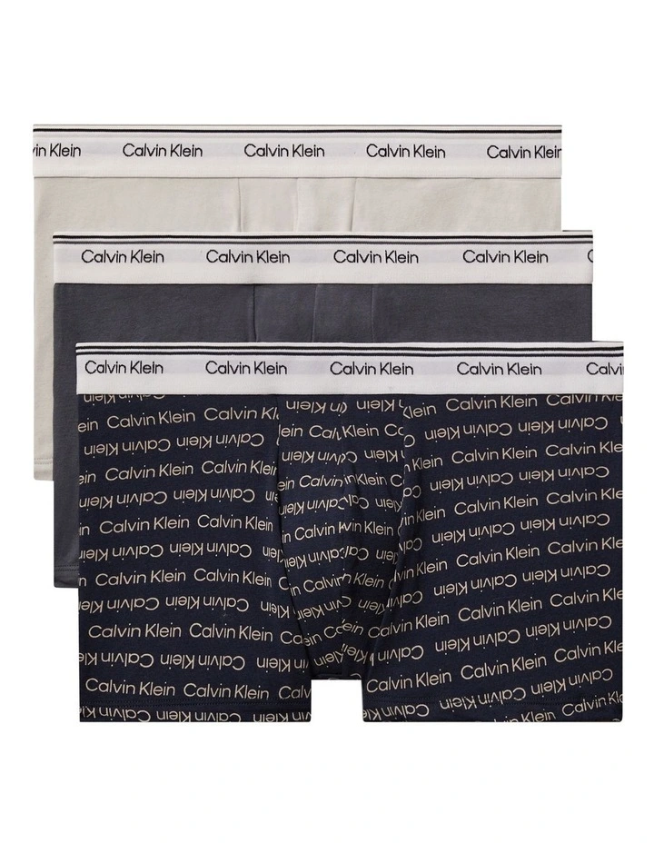 Balance Cotton Stretch Trunks 3 Pack in Multi image 1