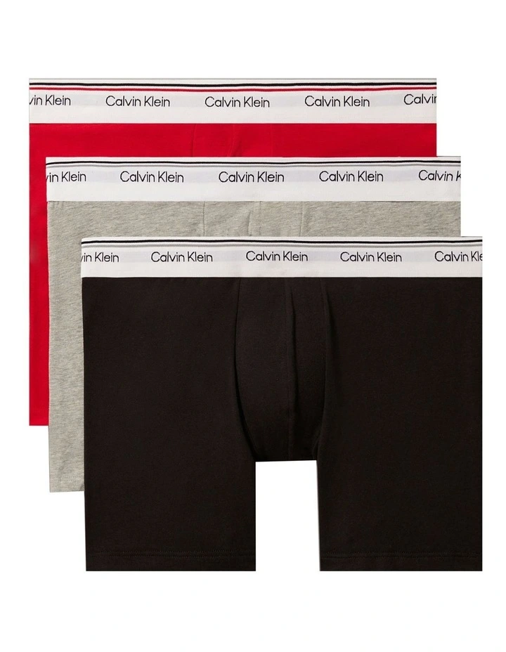 Balance Cotton Stretch Boxer Briefs 3 Pack in Multi image 1