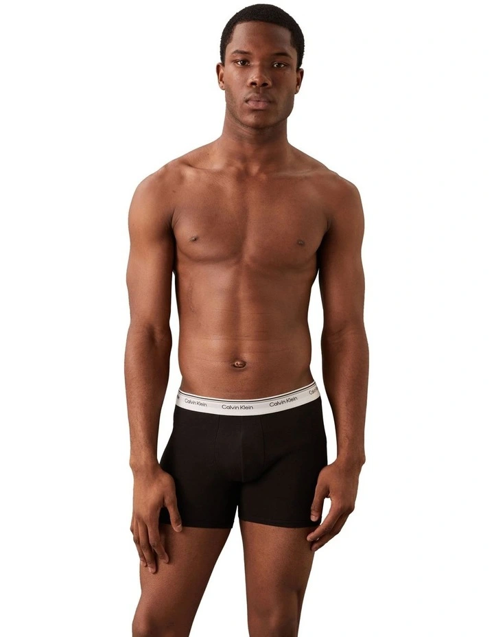 Balance Cotton Stretch Boxer Briefs 3 Pack in Multi image 4