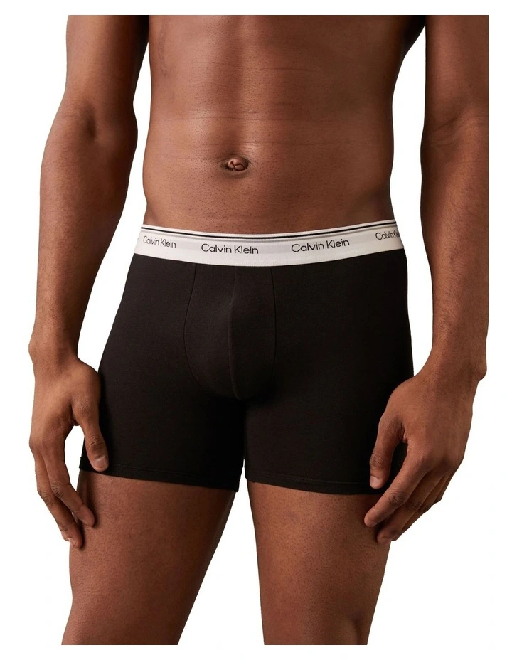 Balance Cotton Stretch Boxer Briefs 3 Pack in Multi image 5