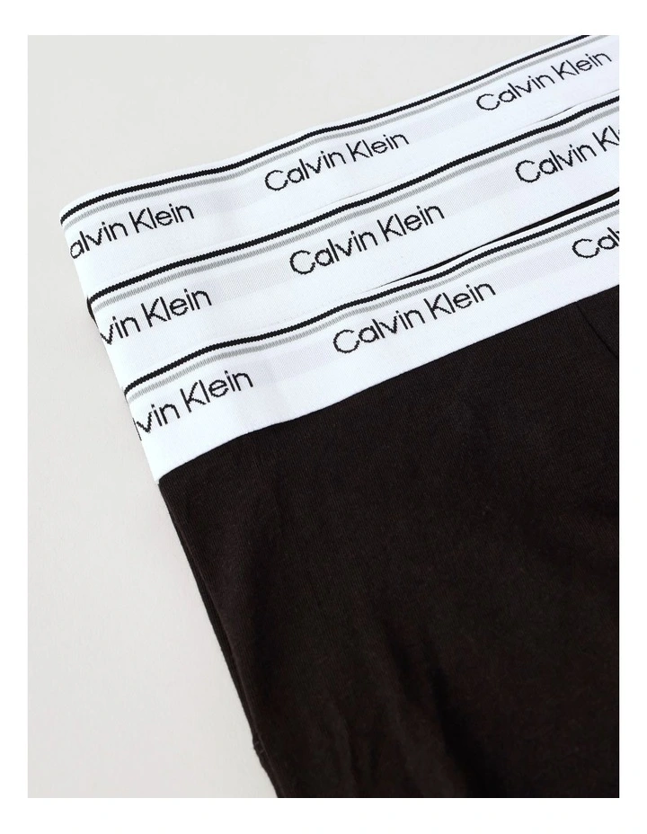 Balance Cotton Stretch Low Rise Trunks 3 Pack in Black image 2